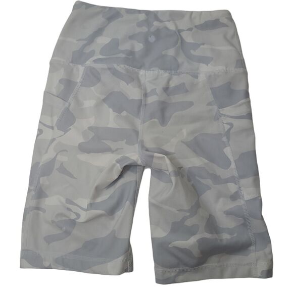 Yogalicious Lux Womens Extra Small Midrise Bike Shorts Gray Camo Spandex - Picture 6 of 8